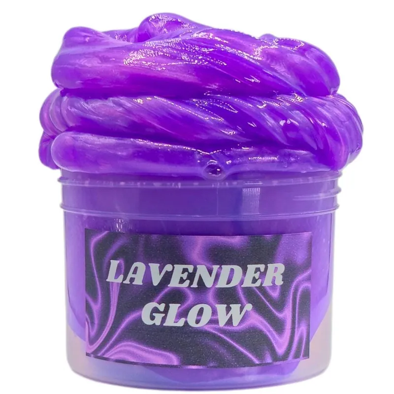 Lavender Glow jar of shimmering purple slime